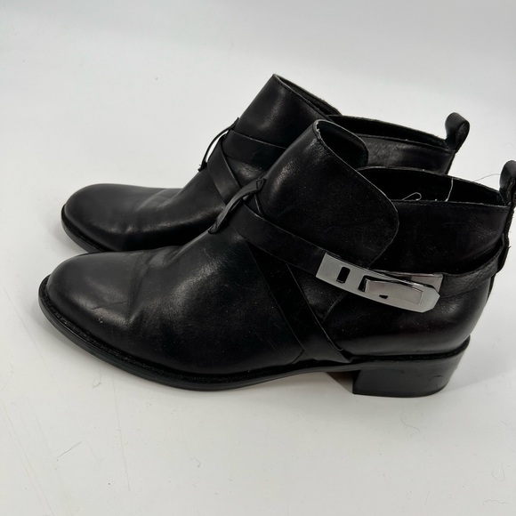French Connection Yuri black leather boots shoes size 38.5/7.5 NWOT - Picture 9 of 15